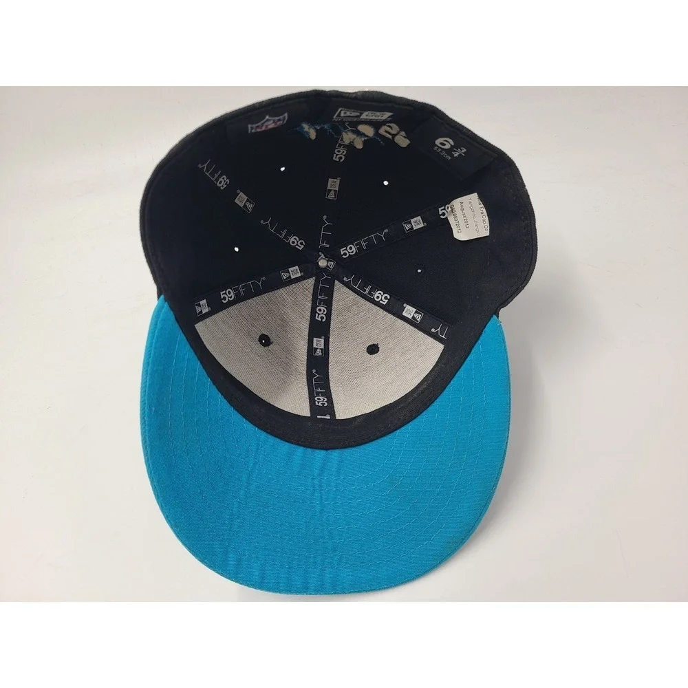 Carolina Panthers Luke Kuechly #59 New Era 59Fifty Fitted 6 3/4 Hat‎ Cap Black